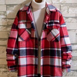 Casual Plaid Men's Coat